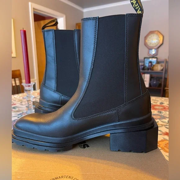Dr. Martens Maybole Black Square Toe Chelsea Boots - Picture 3 of 8